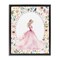 Stupell Industries Pink Princess with Pearl Border Floating Frame, design by Christine Simpson Art